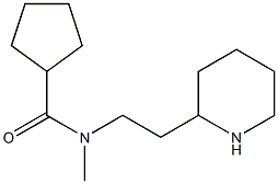 N-methyl-N-[2-(piperidin-2-yl)ethyl]cyclopentanecarboxamide Struktur