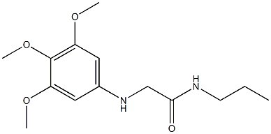 N-propyl-2-[(3,4,5-trimethoxyphenyl)amino]acetamide Struktur