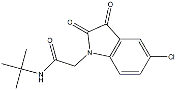 N-tert-butyl-2-(5-chloro-2,3-dioxo-2,3-dihydro-1H-indol-1-yl)acetamide Struktur