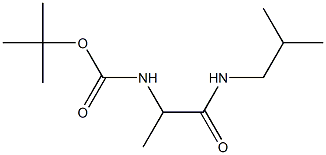 tert-butyl 2-(isobutylamino)-1-methyl-2-oxoethylcarbamate Struktur