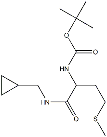 tert-butyl N-{1-[(cyclopropylmethyl)carbamoyl]-3-(methylsulfanyl)propyl}carbamate Struktur