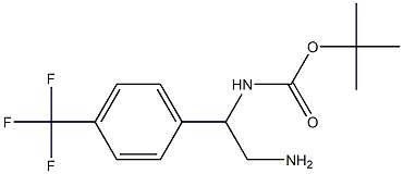 tert-butyl N-{2-amino-1-[4-(trifluoromethyl)phenyl]ethyl}carbamate Struktur