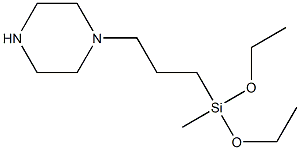 Methyldiethoxysilylpropylpiperazine Struktur