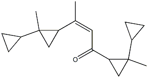 (Z)-1,3-bis(2-cyclopropyl-2-methyl-cyclopropyl)but-2-en-1-one Struktur