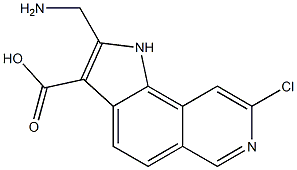 1H-Pyrrolo[2,3-f]isoquinoline-3-carboxylic  acid,  2-(aminomethyl)-8-chloro- Struktur