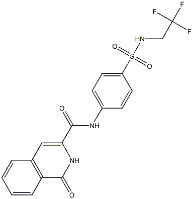 3-Isoquinolinecarboxamide,  1,2-dihydro-1-oxo-N-[4-[[(2,2,2-trifluoroethyl)amino]sulfonyl]phenyl]- Struktur