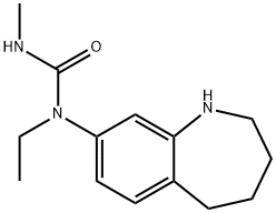 Urea,  N-ethyl-N-methyl-N-(2,3,4,5-tetrahydro-1H-1-benzazepin-8-yl)- Struktur