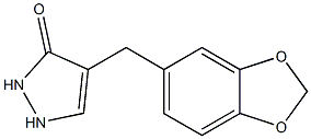 4-(benzo[1,3]dioxol-5-ylmethyl)-1,2-dihydropyrazol-3-one Struktur