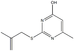 6-methyl-2-[(2-methyl-2-propenyl)sulfanyl]-4-pyrimidinol Struktur