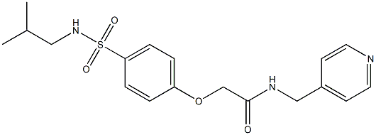 2-{4-[(isobutylamino)sulfonyl]phenoxy}-N-(4-pyridinylmethyl)acetamide Struktur