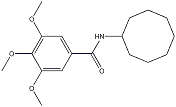 N-cyclooctyl-3,4,5-trimethoxybenzamide Struktur