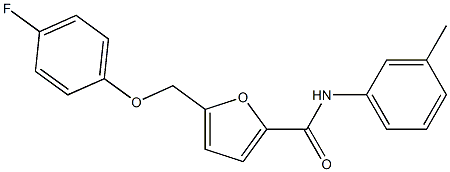 5-[(4-fluorophenoxy)methyl]-N-(3-methylphenyl)-2-furamide Struktur