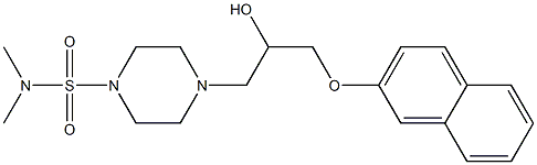 4-[2-hydroxy-3-(2-naphthyloxy)propyl]-N,N-dimethyl-1-piperazinesulfonamide Struktur