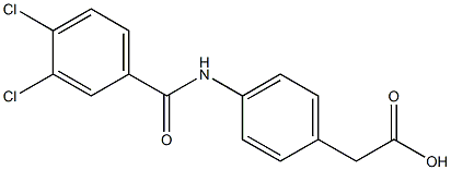 {4-[(3,4-dichlorobenzoyl)amino]phenyl}acetic acid Struktur