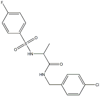 N-(4-chlorobenzyl)-2-{[(4-fluorophenyl)sulfonyl]amino}propanamide Struktur