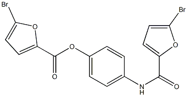 4-[(5-bromo-2-furoyl)amino]phenyl 5-bromo-2-furoate Struktur