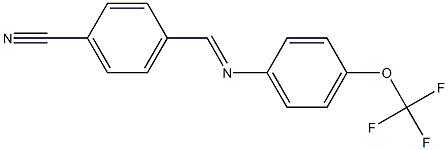 4-({[4-(trifluoromethoxy)phenyl]imino}methyl)benzonitrile Struktur