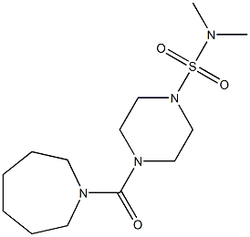 4-(1-azepanylcarbonyl)-N,N-dimethyl-1-piperazinesulfonamide Struktur