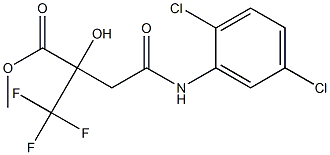 methyl 4-(2,5-dichloroanilino)-2-hydroxy-4-oxo-2-(trifluoromethyl)butanoate Struktur