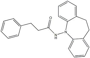 N-(10,11-dihydro-5H-dibenzo[b,f]azepin-5-yl)-3-phenylpropanamide Struktur