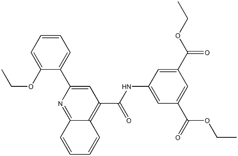 diethyl 5-({[2-(2-ethoxyphenyl)-4-quinolinyl]carbonyl}amino)isophthalate Struktur