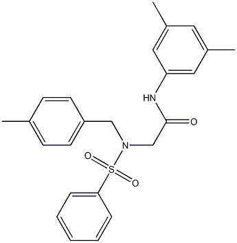 N-(3,5-dimethylphenyl)-2-[(4-methylbenzyl)(phenylsulfonyl)amino]acetamide Struktur