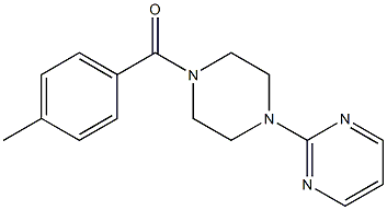 2-[4-(4-methylbenzoyl)-1-piperazinyl]pyrimidine Struktur