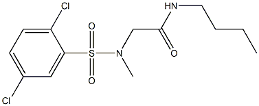 N-butyl-2-[[(2,5-dichlorophenyl)sulfonyl](methyl)amino]acetamide Struktur