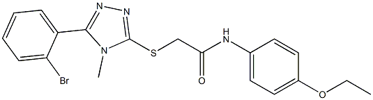 2-{[5-(2-bromophenyl)-4-methyl-4H-1,2,4-triazol-3-yl]sulfanyl}-N-[4-(ethyloxy)phenyl]acetamide Struktur