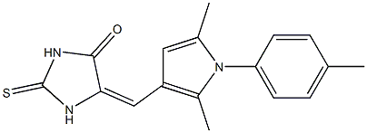 5-{[2,5-dimethyl-1-(4-methylphenyl)-1H-pyrrol-3-yl]methylene}-2-thioxo-4-imidazolidinone Struktur