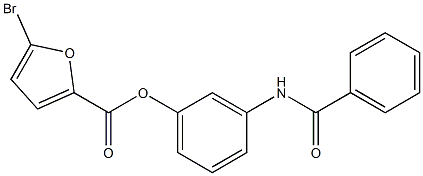 3-(benzoylamino)phenyl 5-bromo-2-furoate Struktur