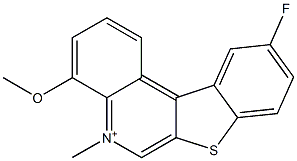 10-fluoro-4-methoxy-5-methyl[1]benzothieno[2,3-c]quinolin-5-ium Struktur