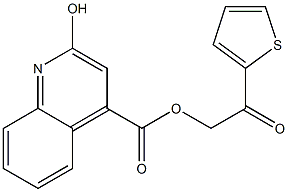 2-oxo-2-(2-thienyl)ethyl 2-hydroxy-4-quinolinecarboxylate Struktur