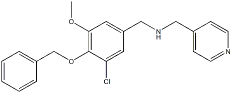 N-[4-(benzyloxy)-3-chloro-5-methoxybenzyl]-N-(4-pyridinylmethyl)amine Struktur