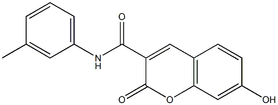 7-hydroxy-N-(3-methylphenyl)-2-oxo-2H-chromene-3-carboxamide Struktur