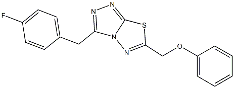 [3-(4-fluorobenzyl)[1,2,4]triazolo[3,4-b][1,3,4]thiadiazol-6-yl]methyl phenyl ether Struktur