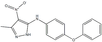 4-nitro-3-methyl-5-(4-phenoxyanilino)-1H-pyrazole Struktur