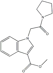 methyl 1-[2-oxo-2-(1-pyrrolidinyl)ethyl]-1H-indole-3-carboxylate Struktur