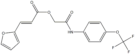 2-oxo-2-[4-(trifluoromethoxy)anilino]ethyl 3-(2-furyl)acrylate Struktur