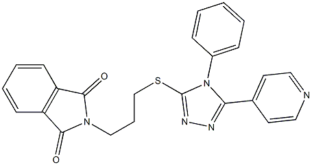 2-(3-{[4-phenyl-5-(4-pyridinyl)-4H-1,2,4-triazol-3-yl]sulfanyl}propyl)-1H-isoindole-1,3(2H)-dione Struktur