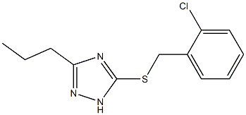 2-chlorobenzyl 3-propyl-1H-1,2,4-triazol-5-yl sulfide Struktur