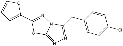 3-(4-chlorobenzyl)-6-(2-furyl)[1,2,4]triazolo[3,4-b][1,3,4]thiadiazole Struktur