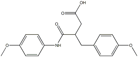 4-(4-methoxyanilino)-3-(4-methoxybenzyl)-4-oxobutanoic acid Struktur