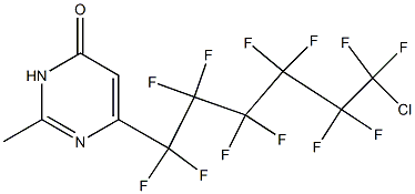 6-(6-chloro-1,1,2,2,3,3,4,4,5,5,6,6-dodecafluorohexyl)-2-methyl-4(3H)-pyrimidinone Struktur