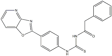 N-(4-[1,3]oxazolo[4,5-b]pyridin-2-ylphenyl)-N'-(phenylacetyl)thiourea Struktur