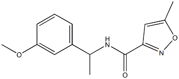 N-[1-(3-methoxyphenyl)ethyl]-5-methyl-3-isoxazolecarboxamide Struktur