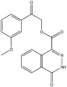 2-(3-methoxyphenyl)-2-oxoethyl 4-oxo-3,4-dihydro-1-phthalazinecarboxylate Struktur