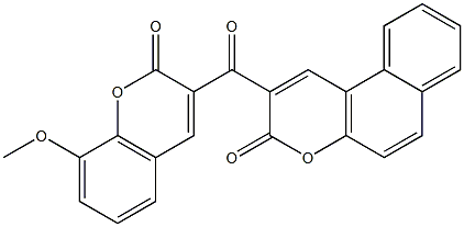 2-[(8-methoxy-2-oxo-2H-chromen-3-yl)carbonyl]-3H-benzo[f]chromen-3-one Struktur