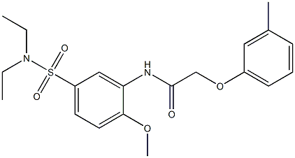 N-{5-[(diethylamino)sulfonyl]-2-methoxyphenyl}-2-(3-methylphenoxy)acetamide Struktur