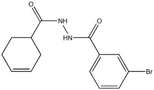 3-bromo-N'-(3-cyclohexen-1-ylcarbonyl)benzohydrazide Struktur